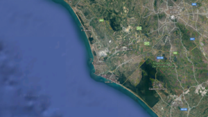 カスプ状三角州としてのテヴェレデルタの画像